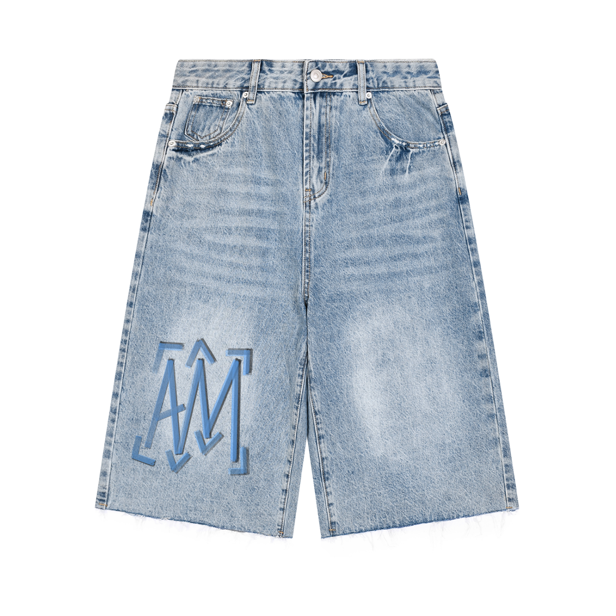 Men's AM Tape Logo Blue Jorts